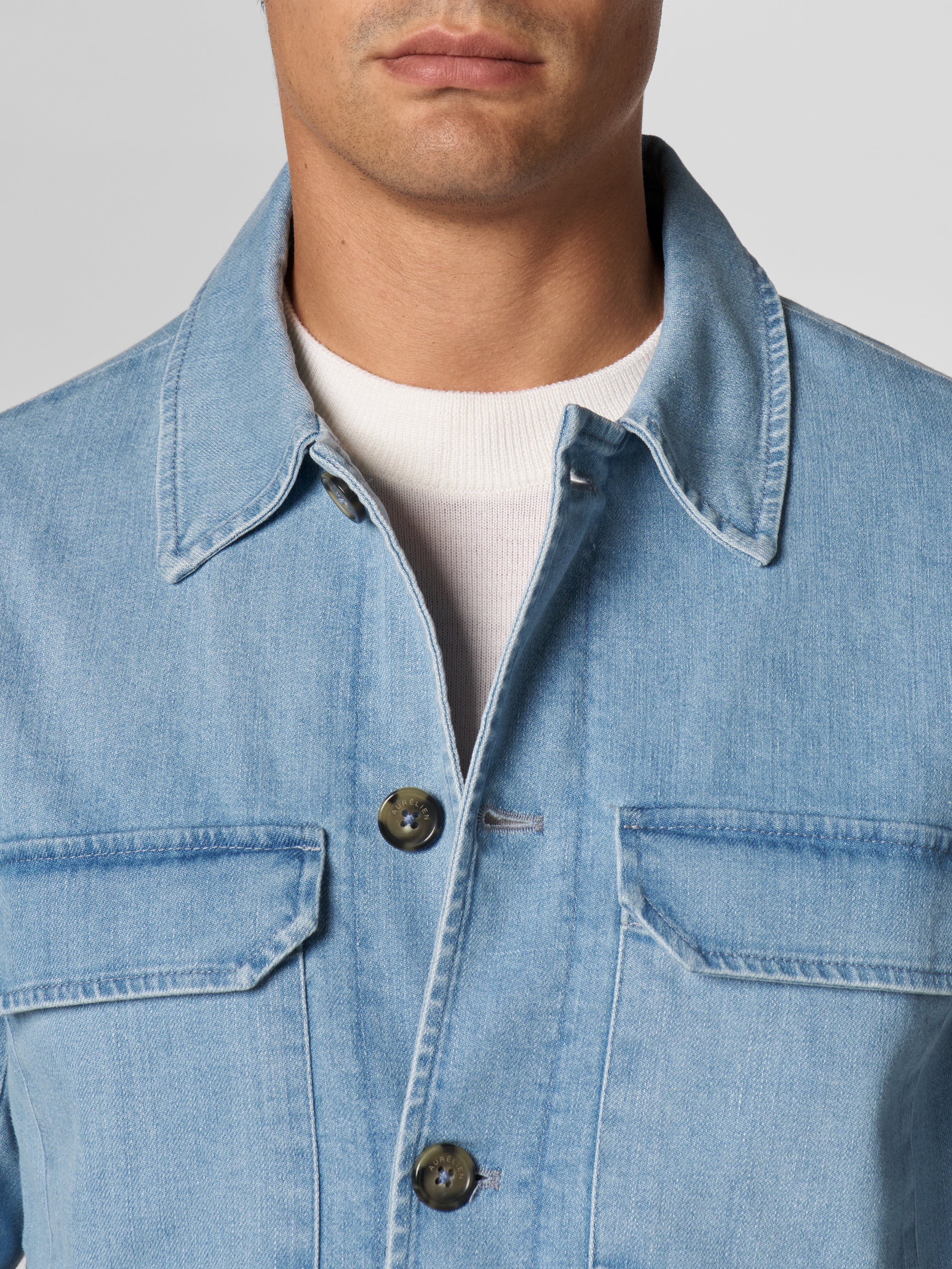 Light Blue Denim Overshirt