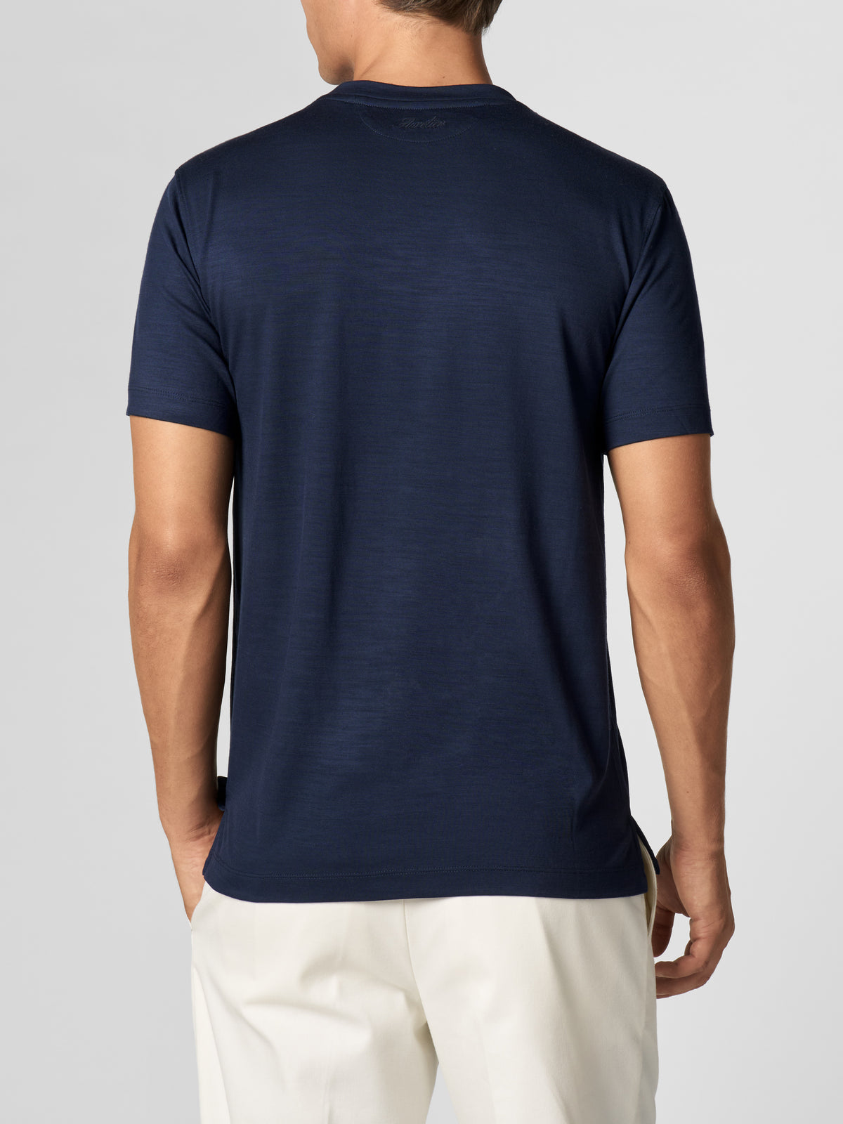 Navy 120s Wool T-Shirt