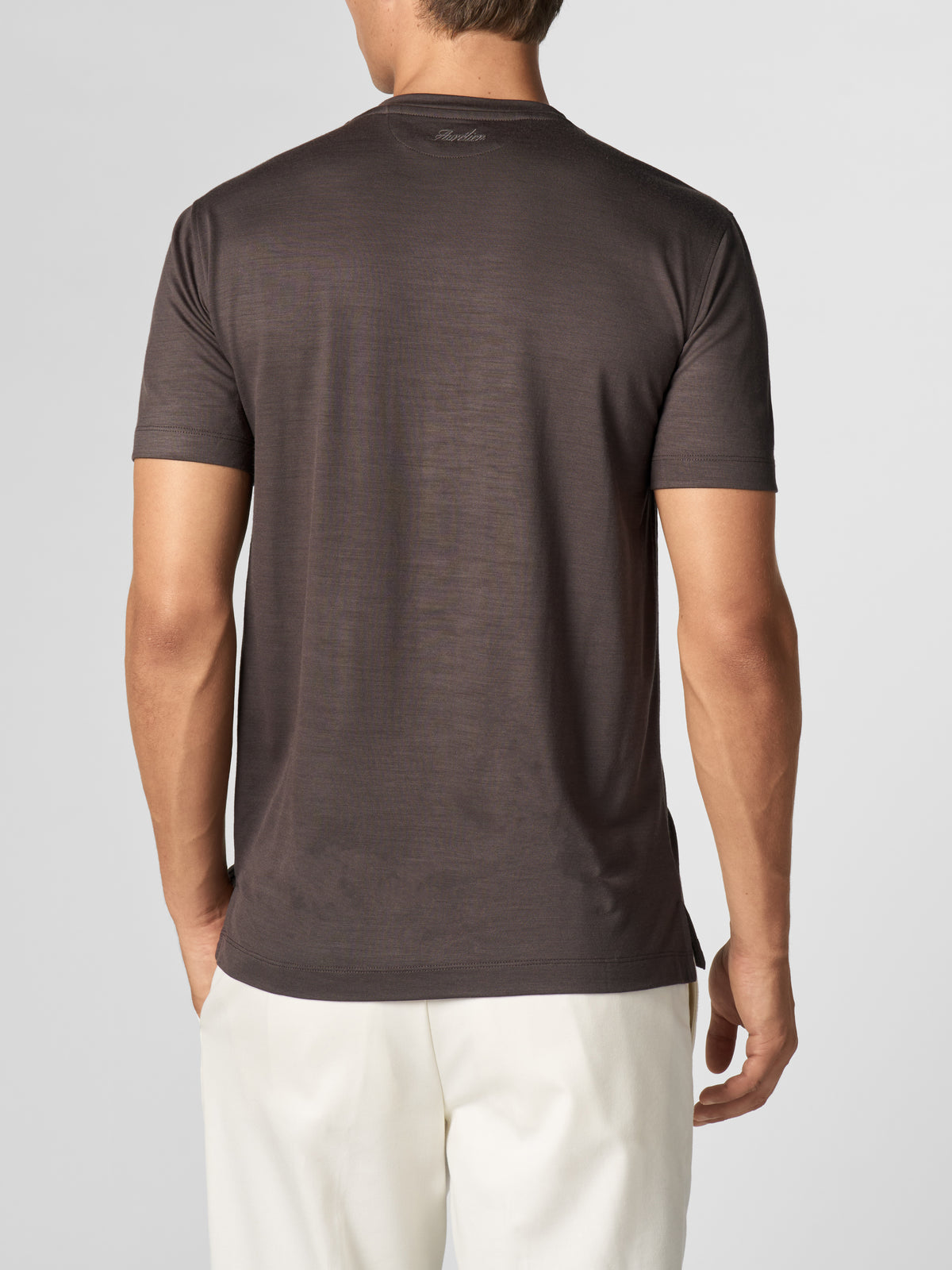 Taupe 120s Wool T-Shirt