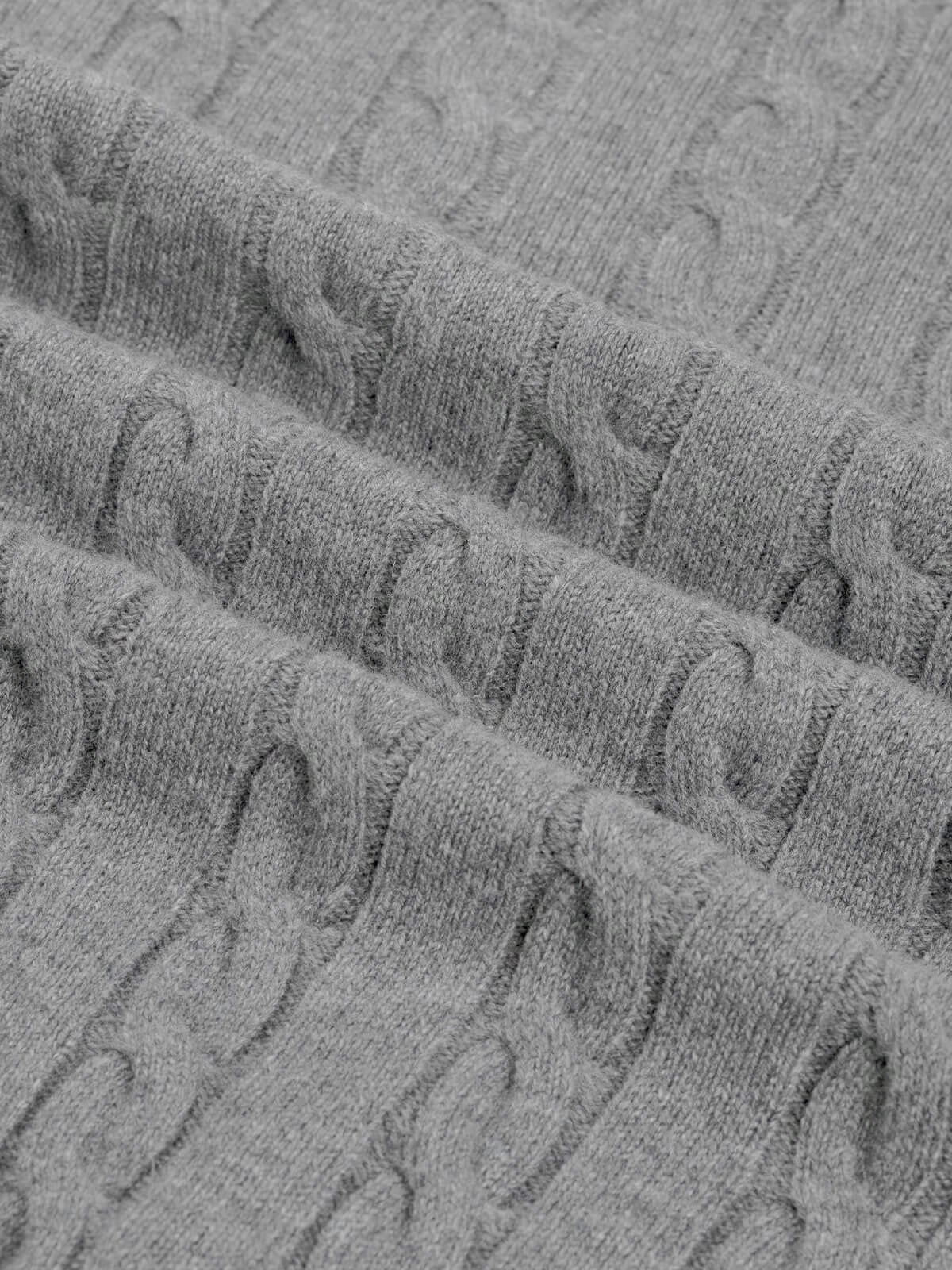 Zipper Cable Sweater Dark Grey