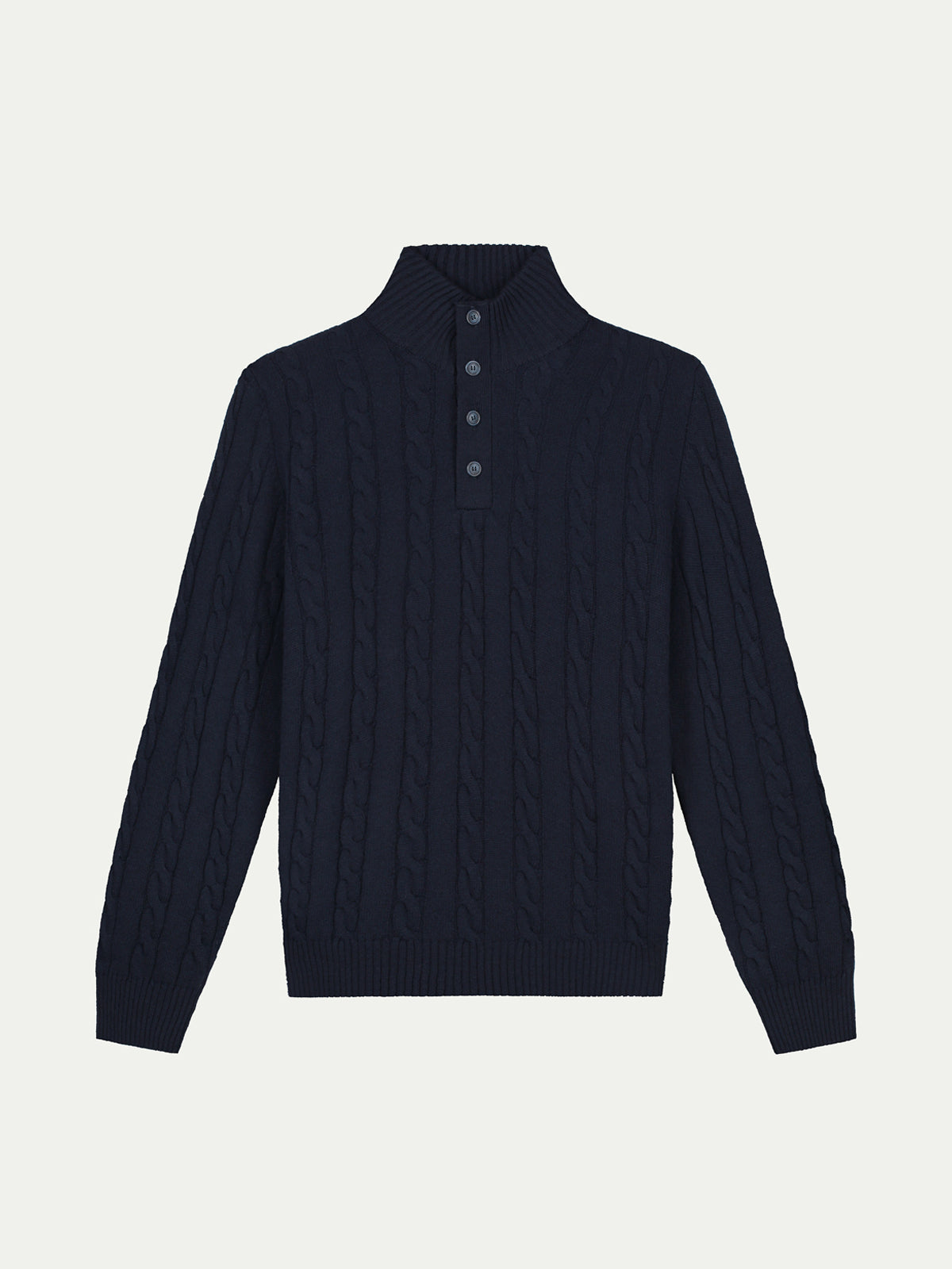 Navy Winter Button Sweater