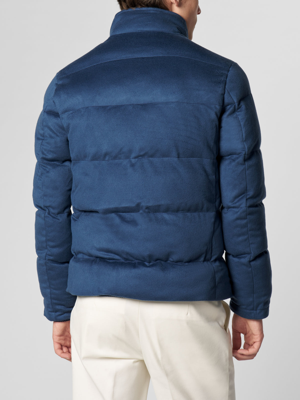 Sargasso Blue AUR1 Puffer Jacket with Buttons