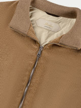 Beige Corduroy Bomber Jacket