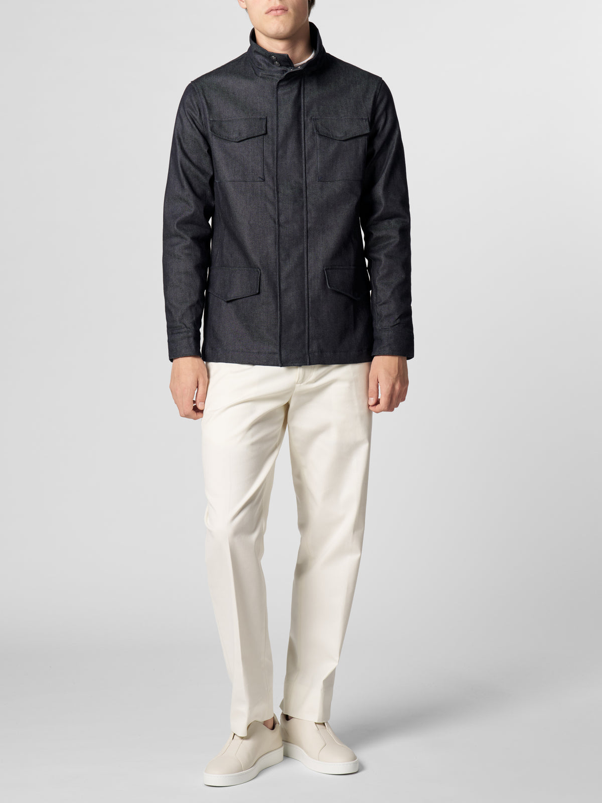 Dark Blue Denim Magnetic Field Jacket