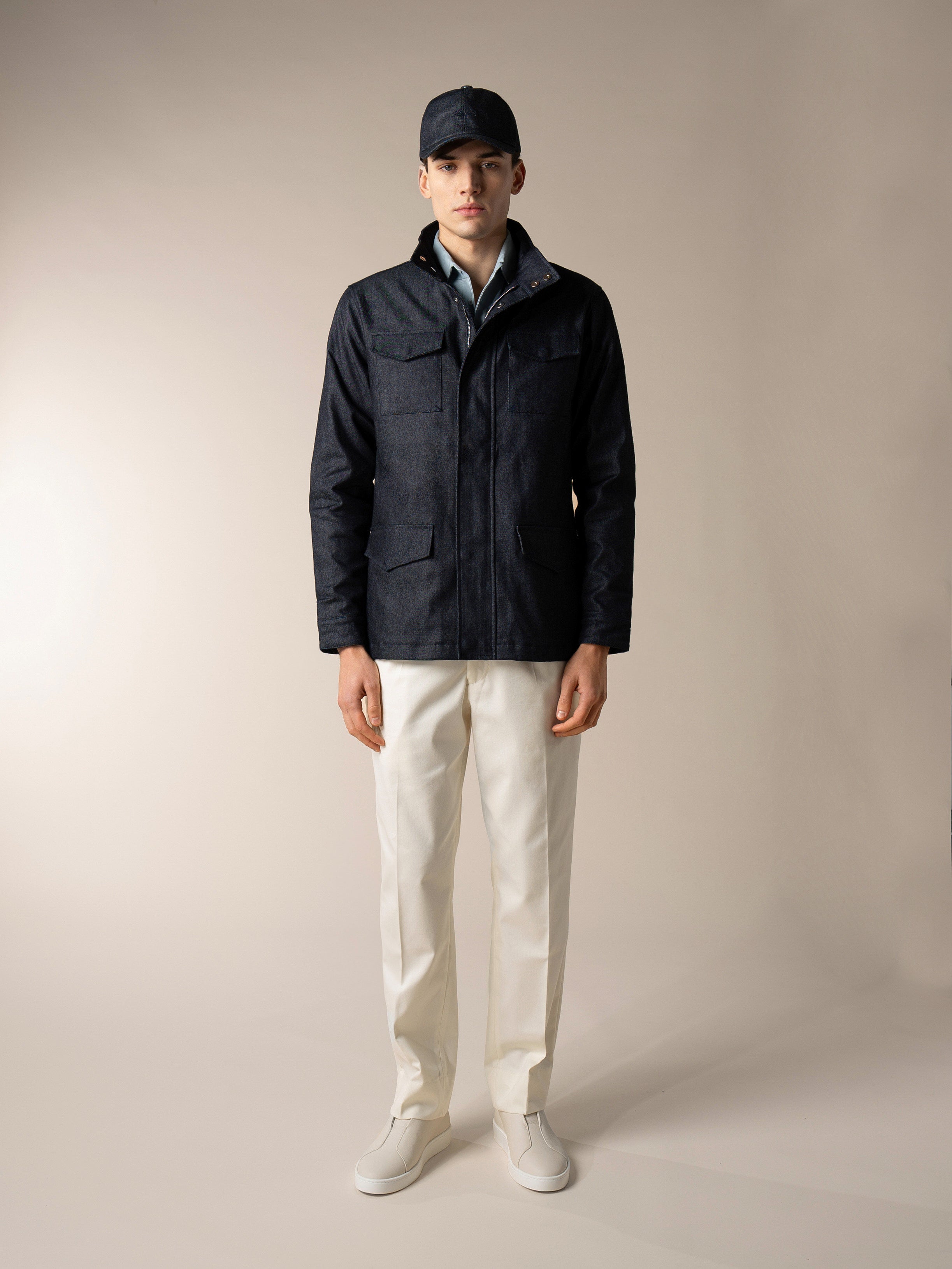 Dark Blue Denim Magnetic Field Jacket