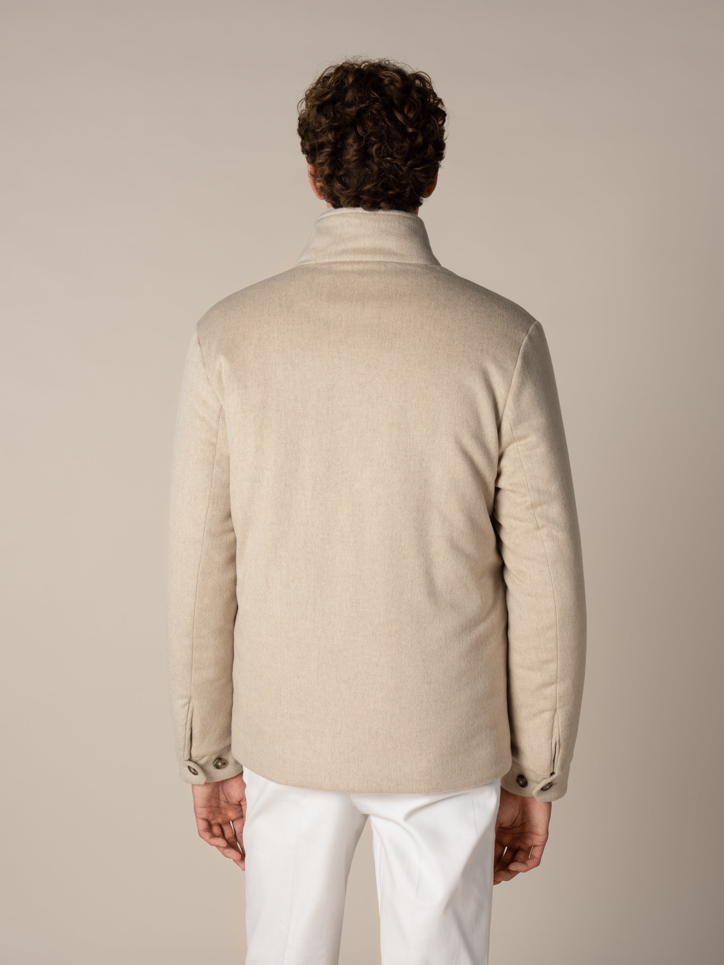 Aurélien | Light Beige Cashmere Voyager Parka Jacket
