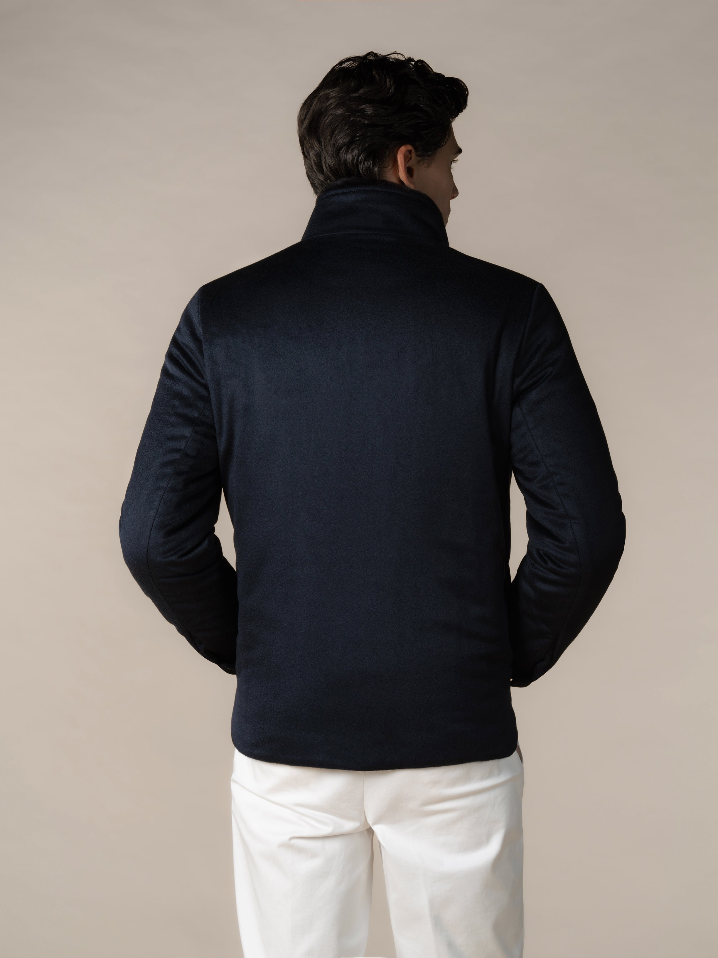 Aurélien | Navy Cashmere Voyager Parka Jacket