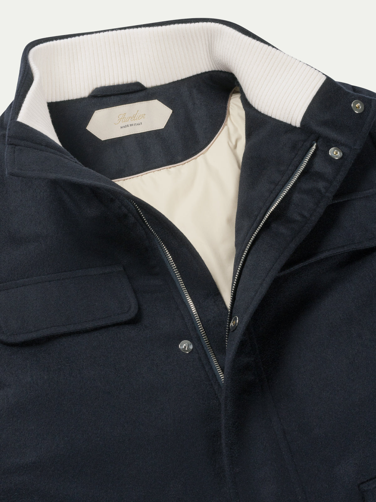 Aurélien | Navy Cashmere Field Jacket
