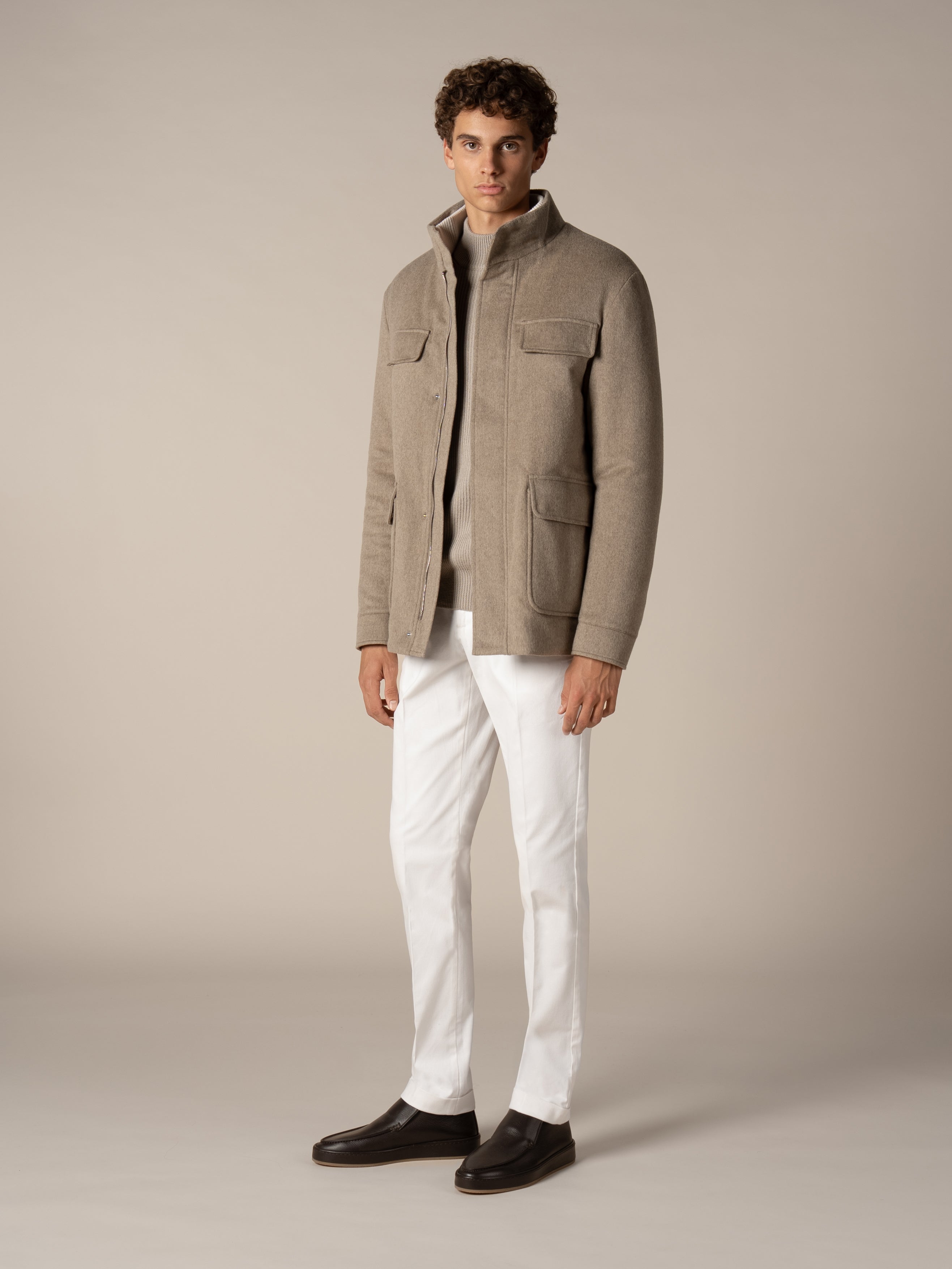 Aurélien | Taupe Cashmere Field Jacket