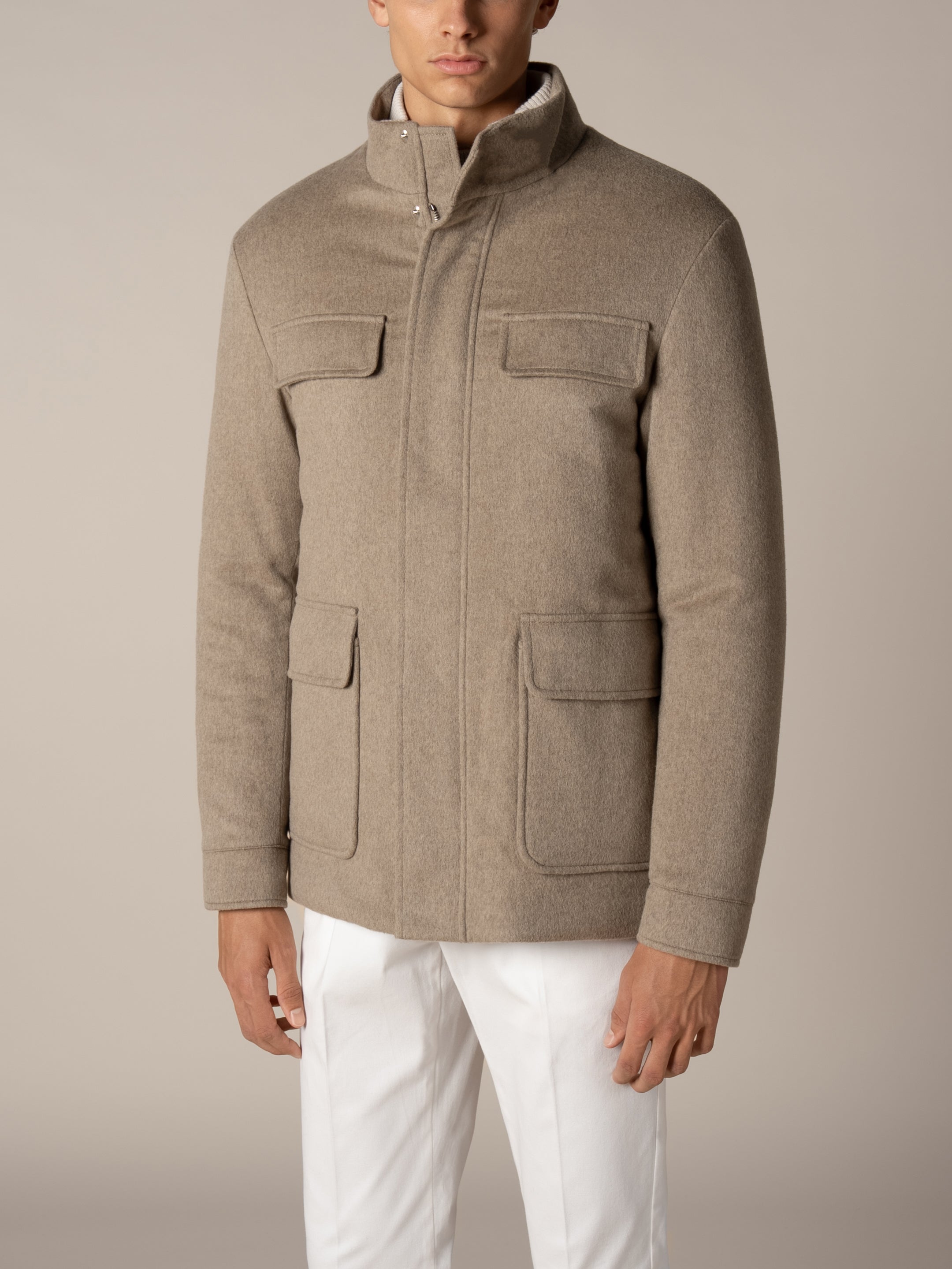 Aurélien | Taupe Cashmere Field Jacket