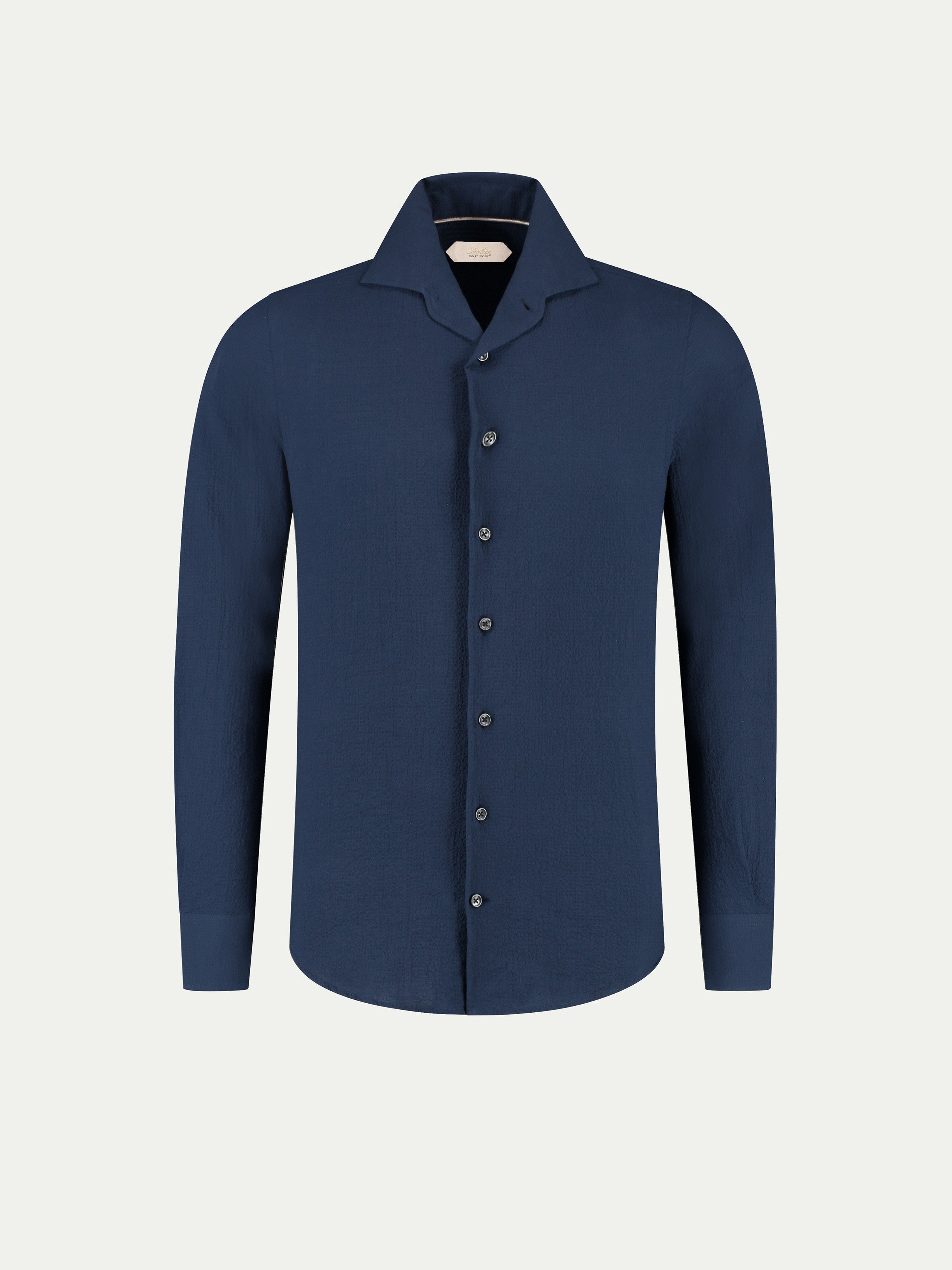 Navy Seersucker Shirt