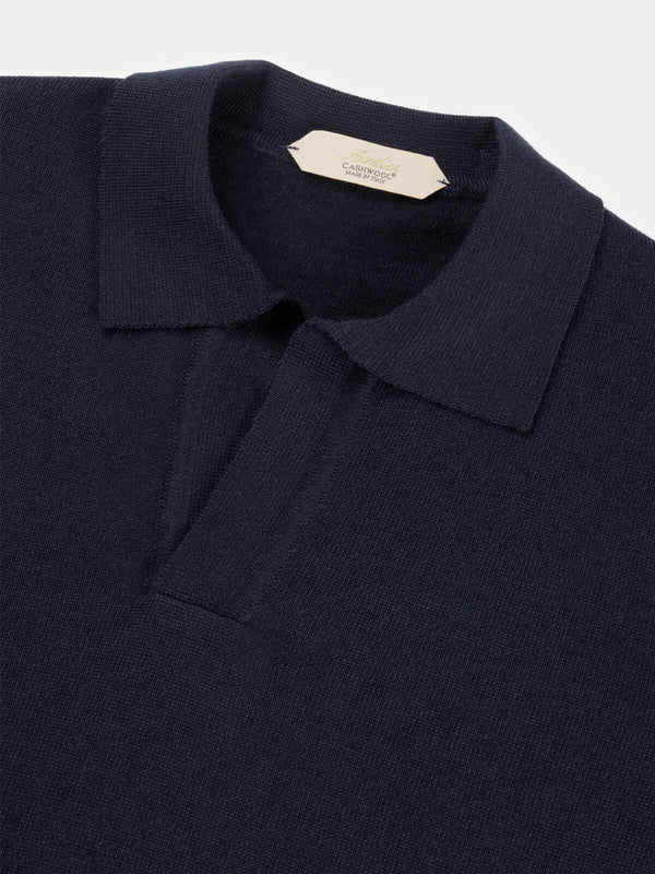 Shortsleeve Buttonless Polo Navy