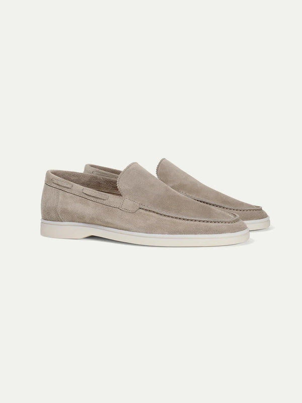 Aurélien | Light Grey Suede Yacht Loafer display picture 1