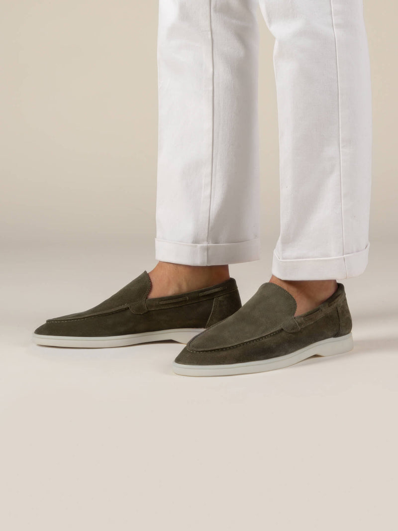 Olive Yacht Loafers