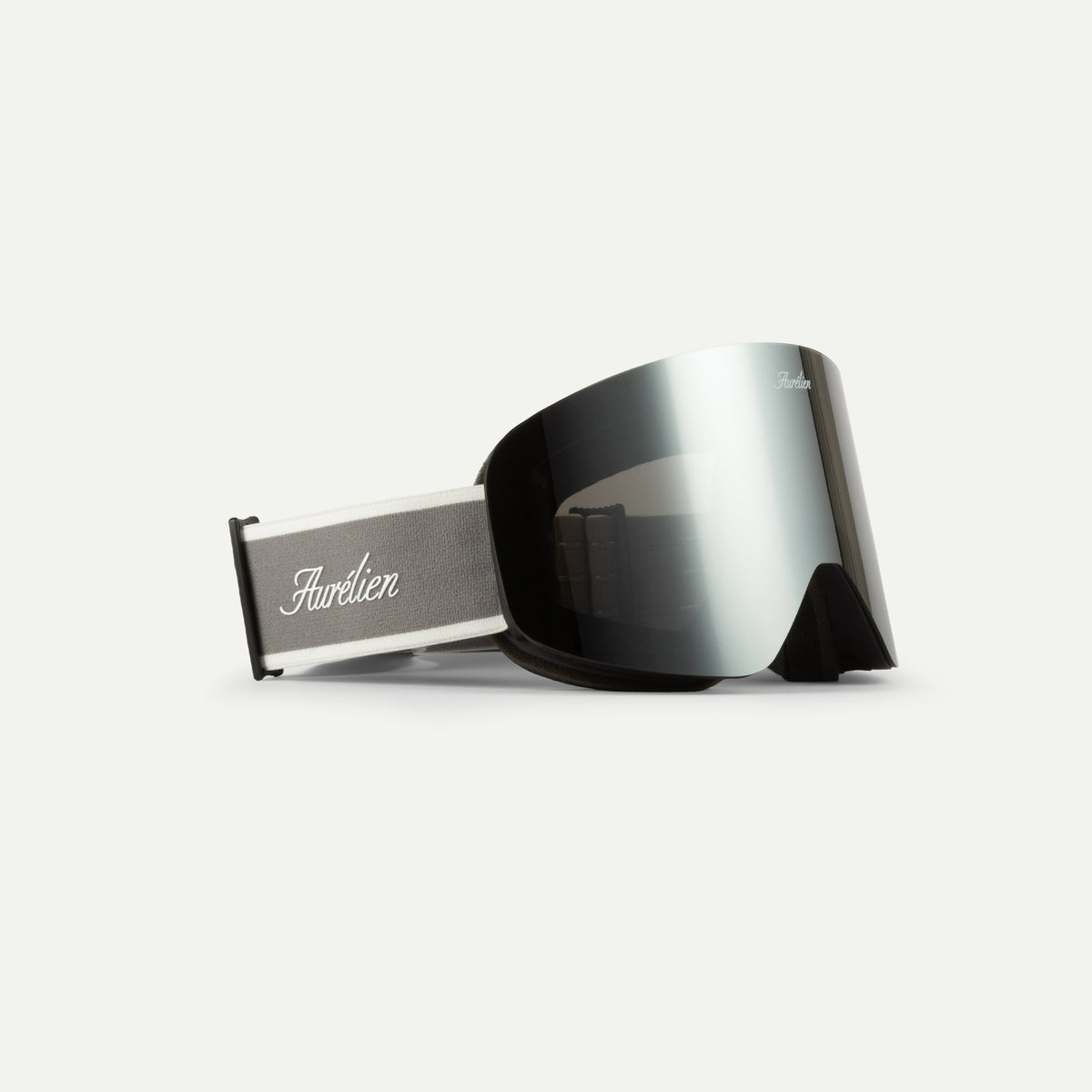 ski goggles silver Aurélien white ox gloves helmet compatible frameless style Modell:Commuter Intercom AERIAL für Fahrradhelme