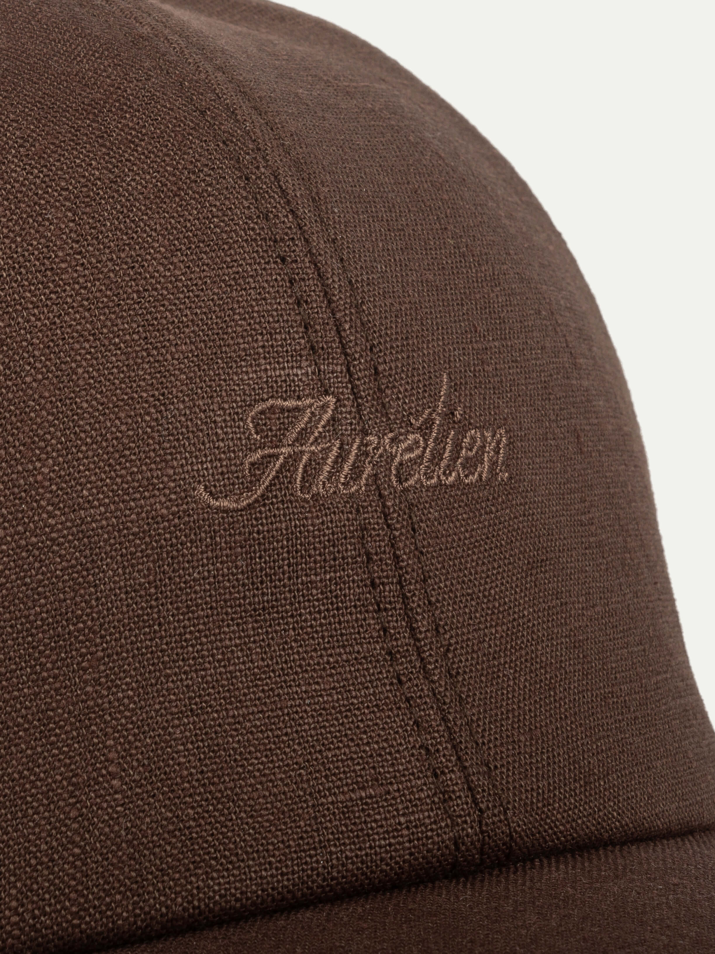 Chocolate Linen Baseball Cap