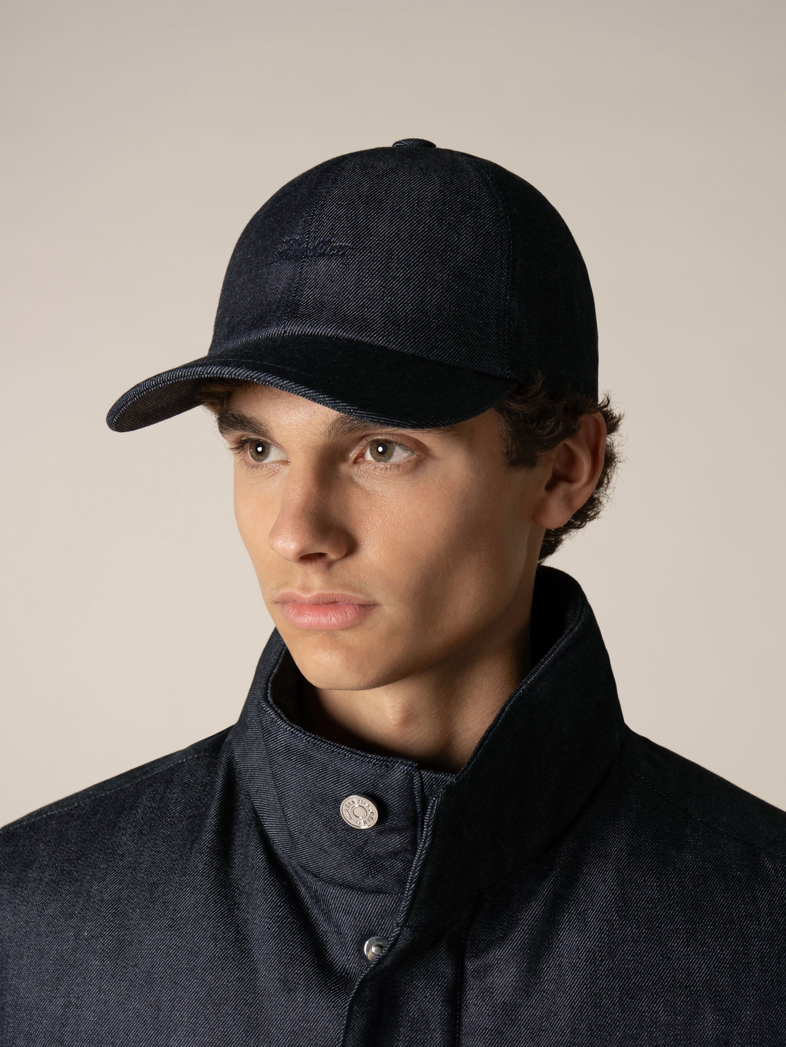Dark Blue Denim Baseball Cap