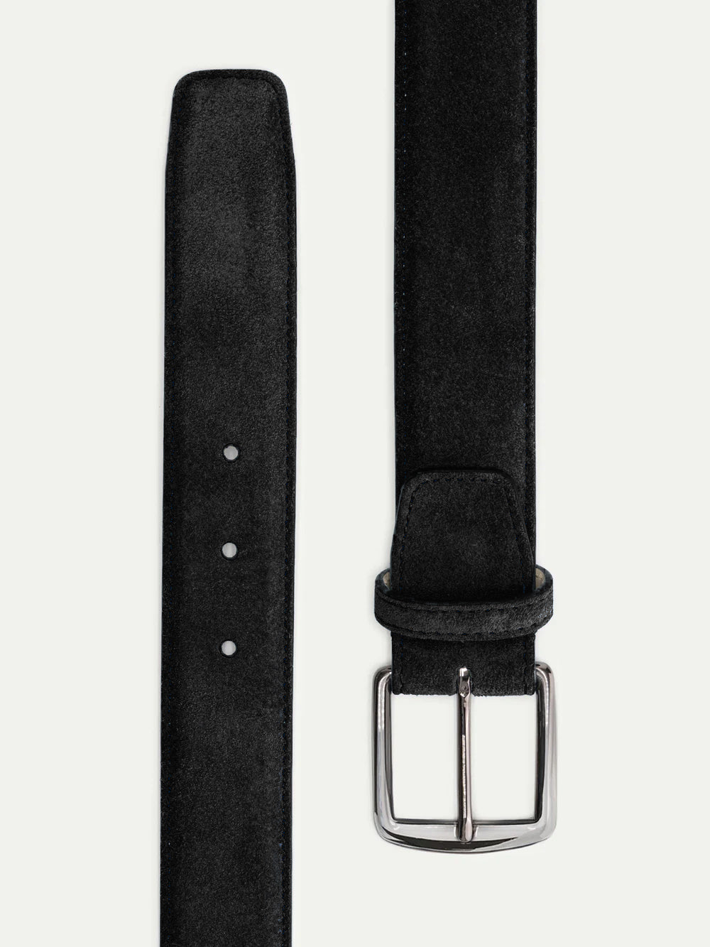 Black Suede Leather Belt