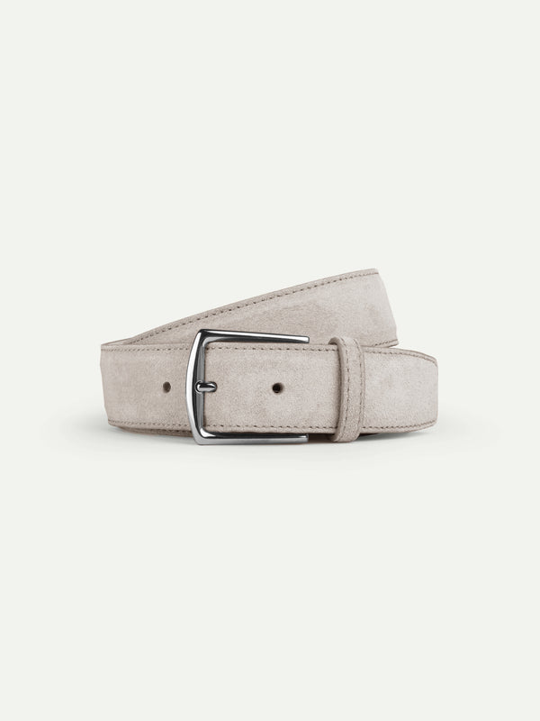 Aurélien | Light Grey Suede Leather Belt display picture 1