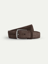 Warm Grey Suede Leather Belt