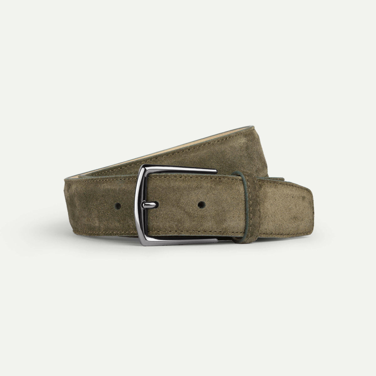 Aurélien | Olive Suede Leather Belt