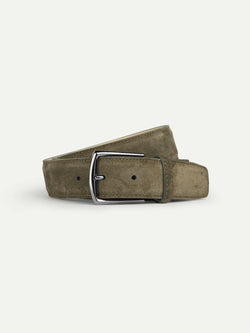 Olive Suede Leather Belt