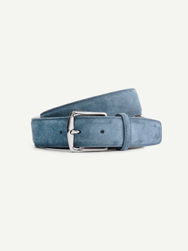 Sapphire Blue Suede Leather Belt