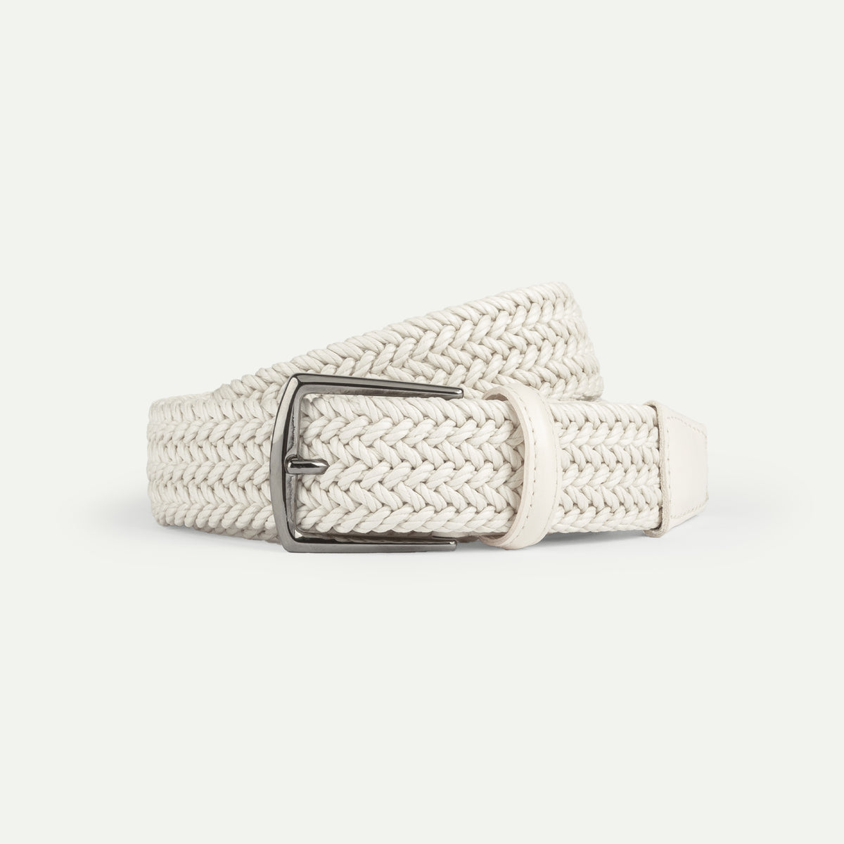 Aurélien | Off-white Waxed Cotton Belt