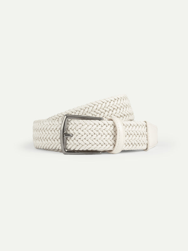 Off-white Waxed Cotton Belt
