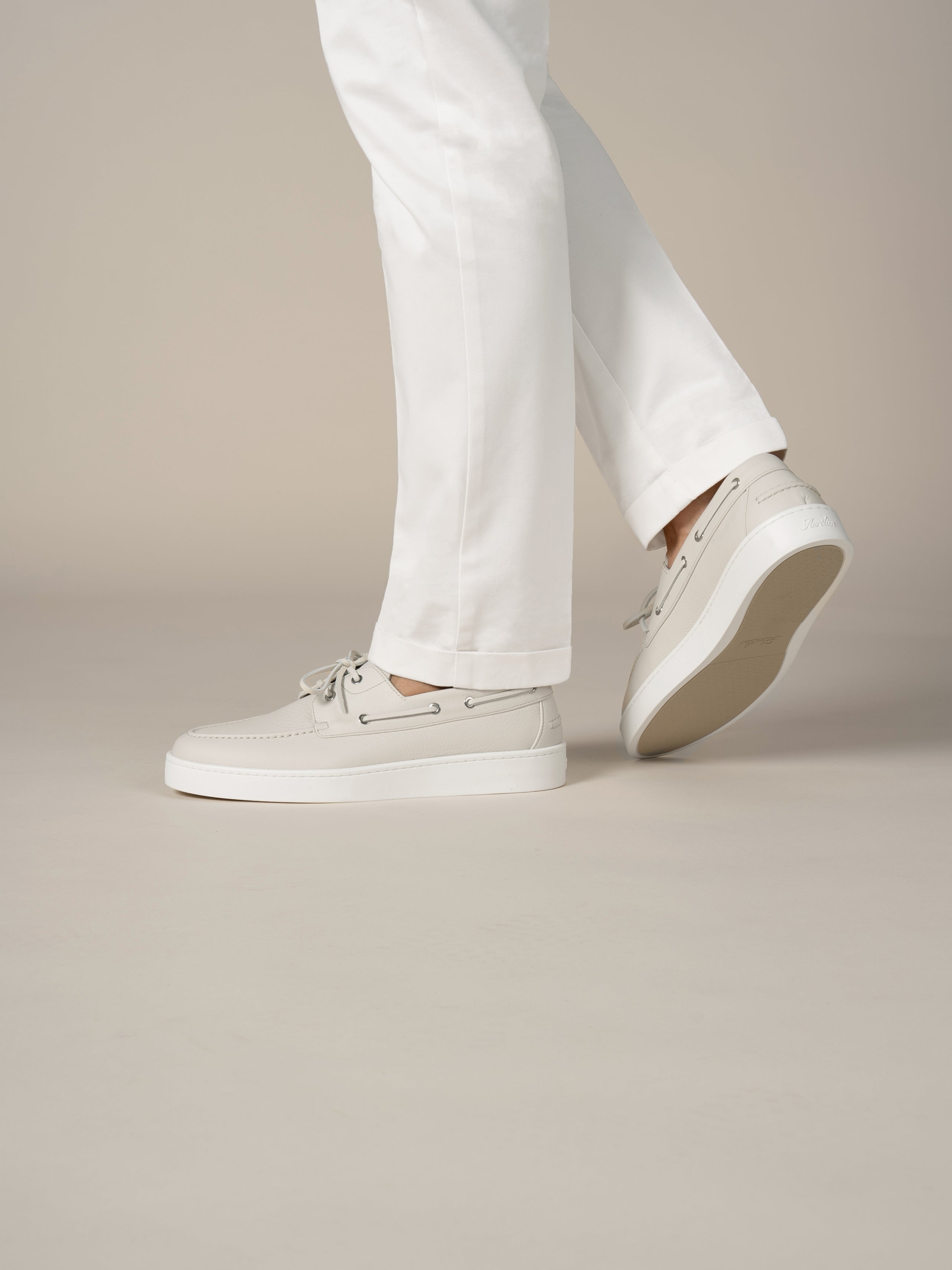 Aurélien | Ivory Boat Sneaker