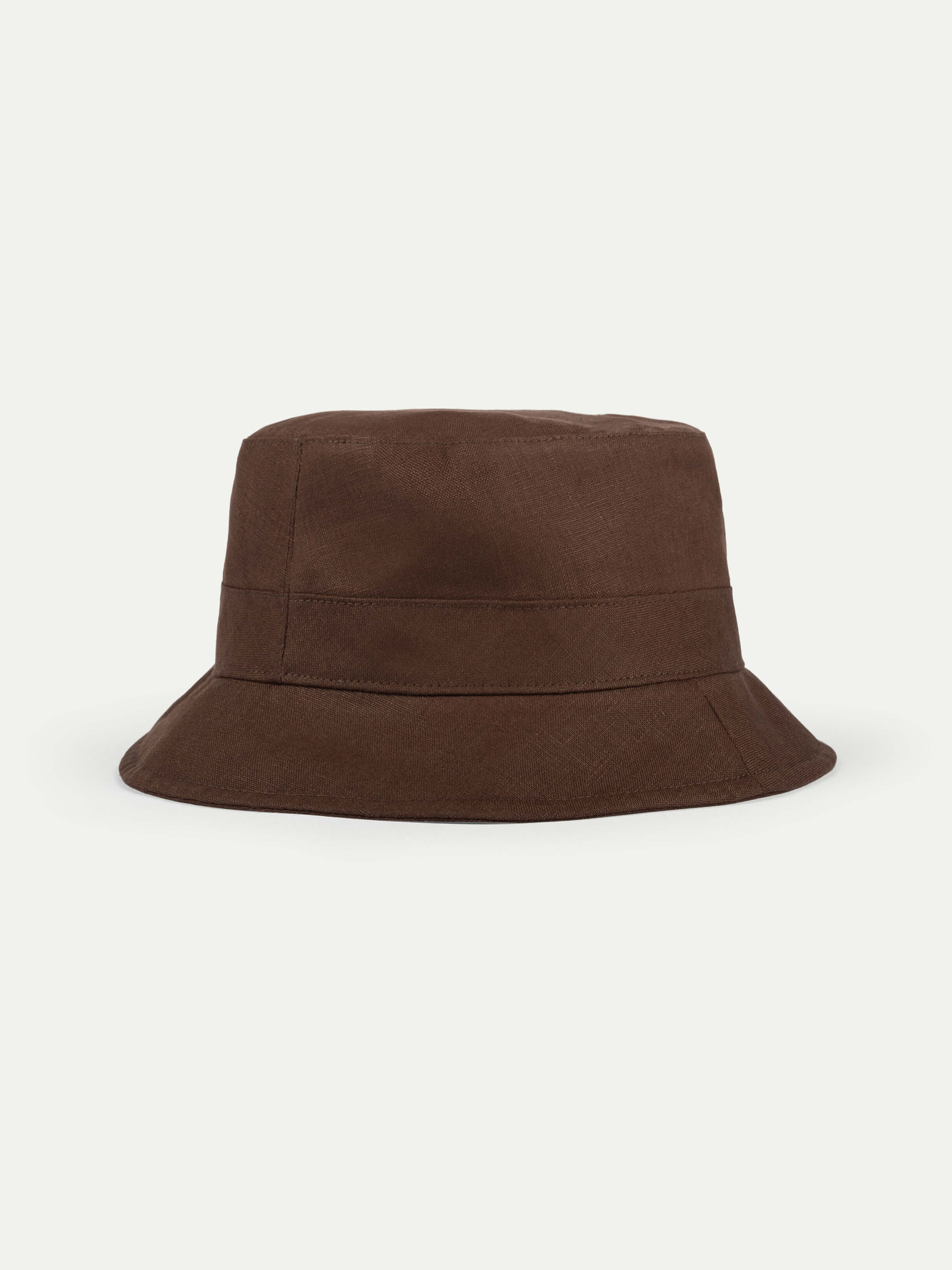 Chocolate Linen Bucket Hat