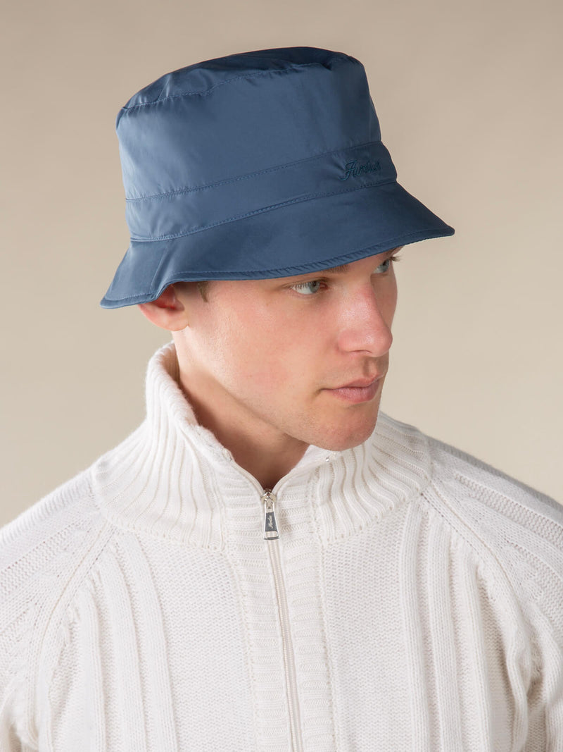 Aurélien Hat Cashmere Men Steel Blue XL Italian Handmade Mediterranean Style & Exclusive Luxury Hats