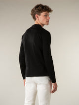 Extrafine Merino Knitted Shirt Black