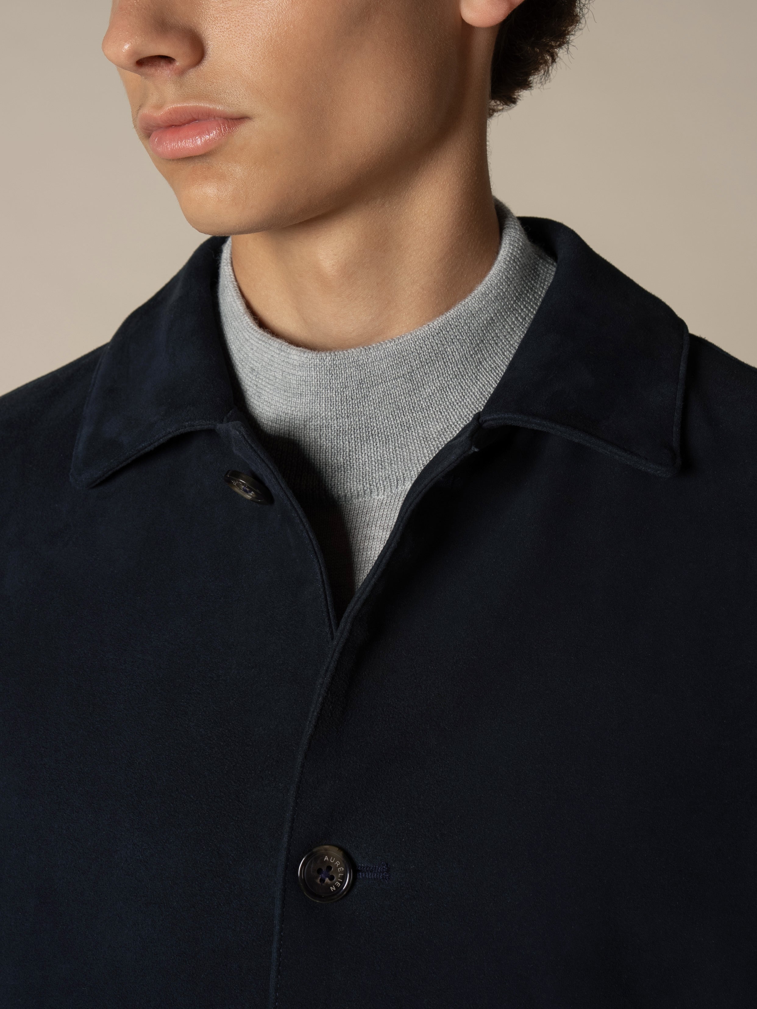 Aurélien | Navy Suede Jacket
