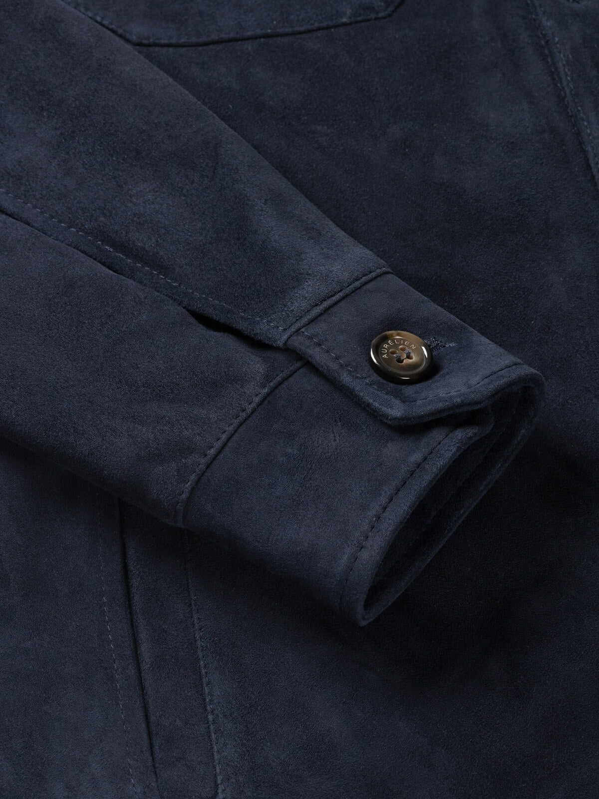 Navy Suede Overshirt