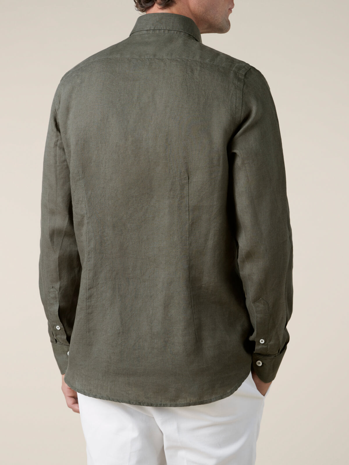 Olive Linen Seaside Shirt