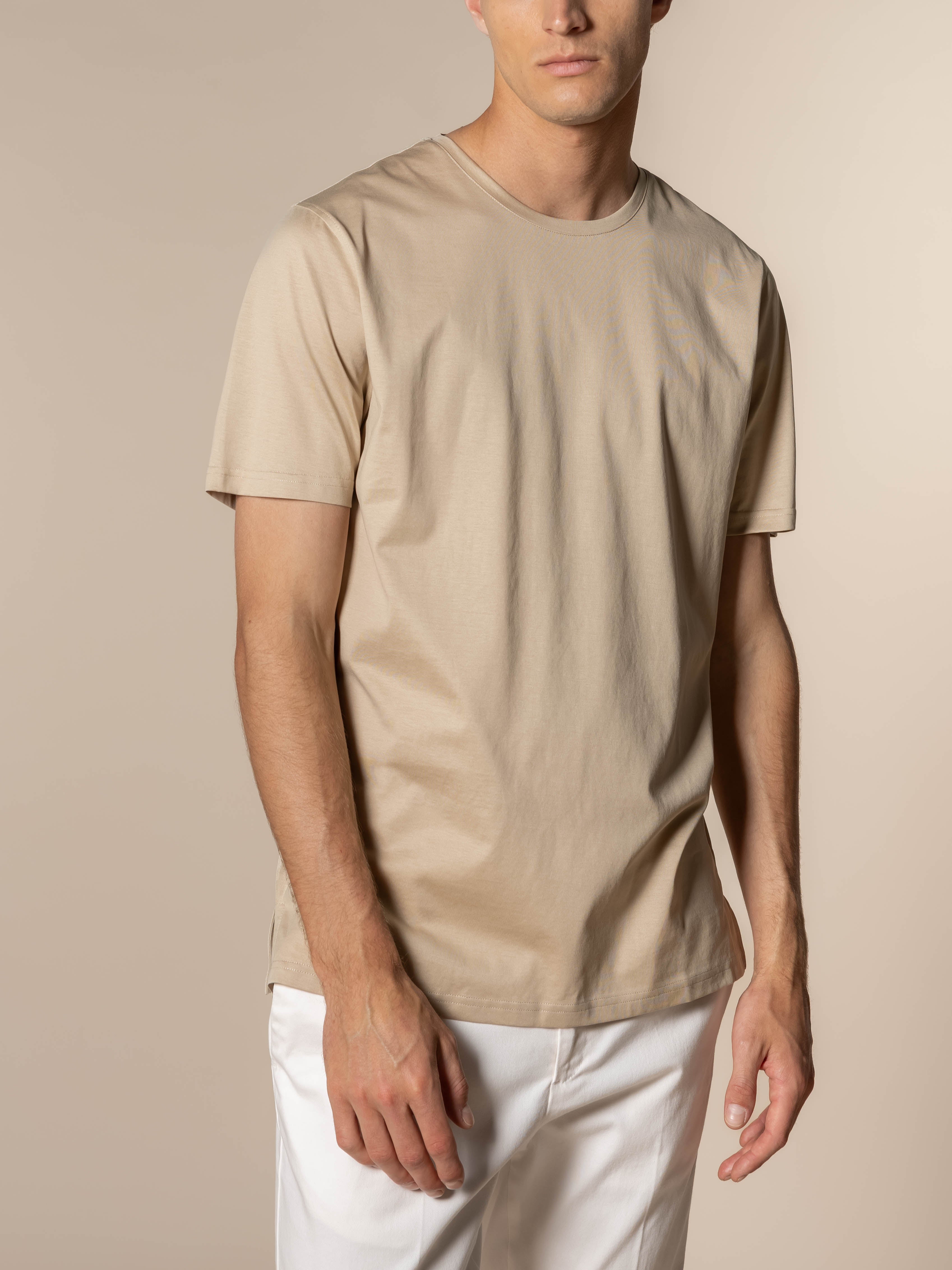 Aurélien | Light Beige Egyptian Cotton T-Shirt