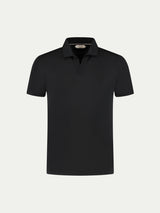 Black Buttonless Polo Shirt