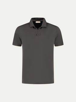 Dark Brown Buttonless Polo Shirt