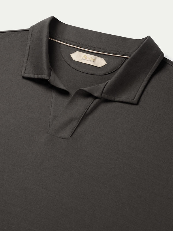 Dark Brown Buttonless Polo Shirt