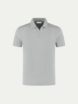 Light Grey Buttonless Polo Shirt