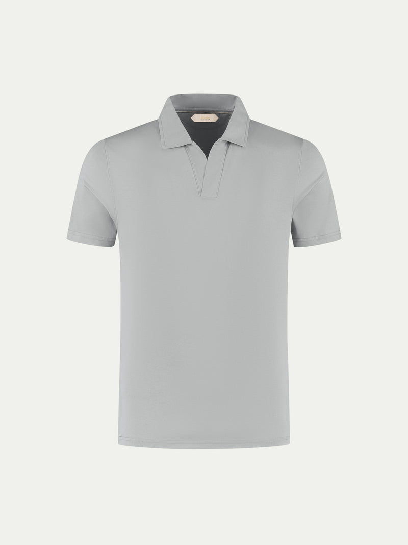 Light Grey Buttonless Polo Shirt