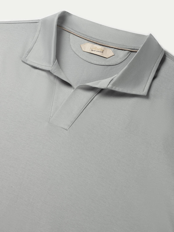 Light Grey Buttonless Polo Shirt