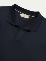 Navy Buttonless Polo Shirt