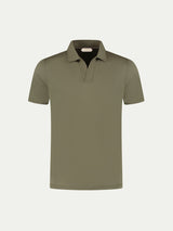 Olive Buttonless Polo Shirt