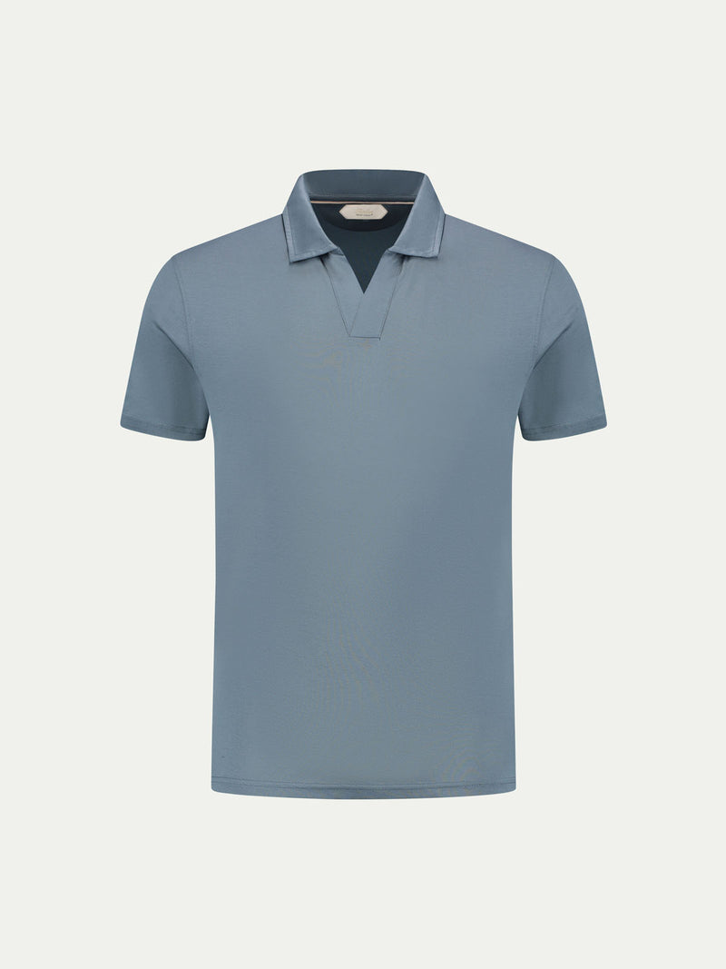 Buttonless polo shirt best sale