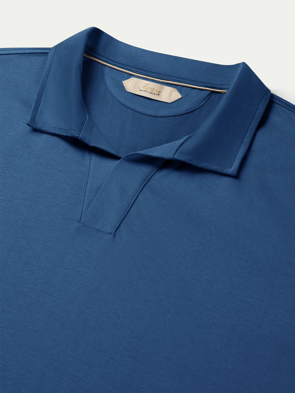 Ultramarine Buttonless Polo Shirt