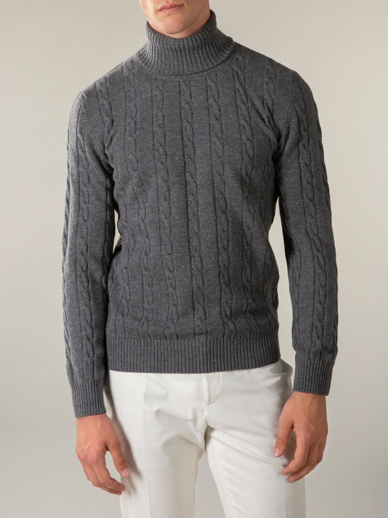 Black, Cashmere & Merino V Neck Knitted Sweater