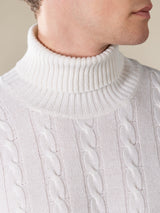 Dolcevita Cable Knit Sweater Ivory
