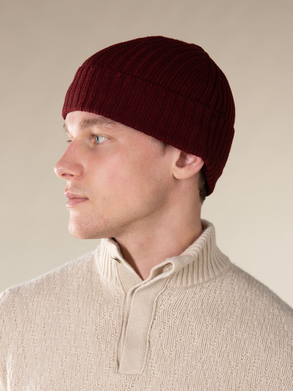 Extrafine Merino Hat Burgundy